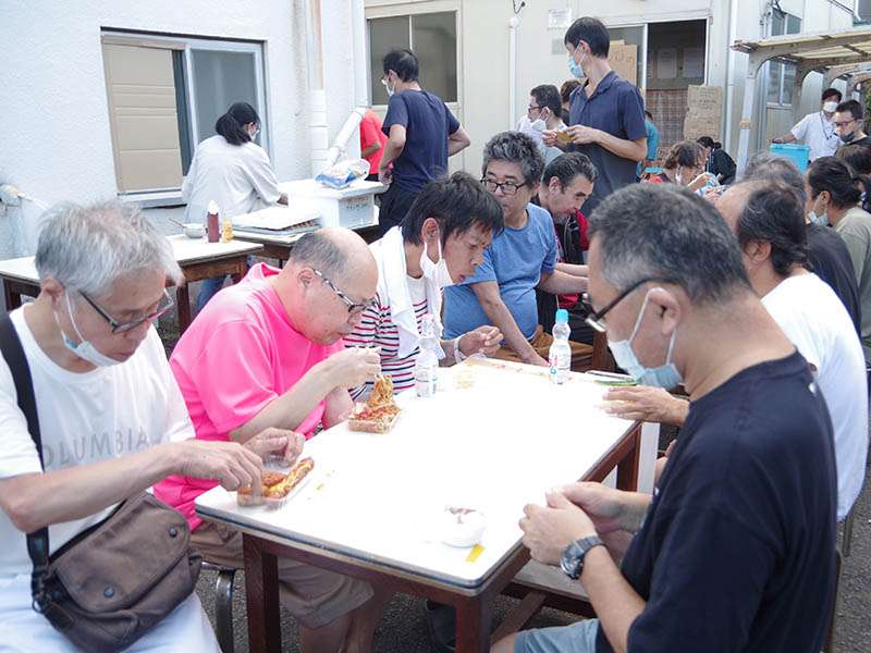 毎月行われるレクリエーション（夏祭り）の様子