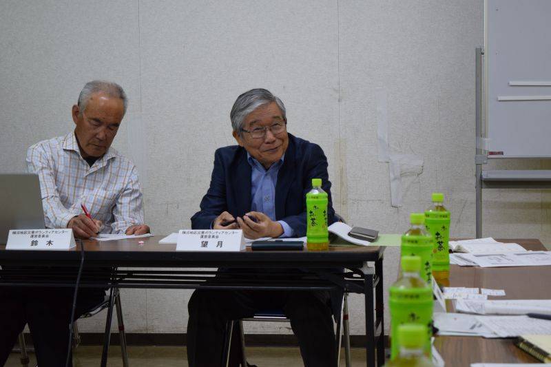 鵠沼地区社協災害ボランティアセンター運営委員会事務局長の望月さん 鵠沼地区社協災害ボランティアセンター運営委員会事務局長の望月さん