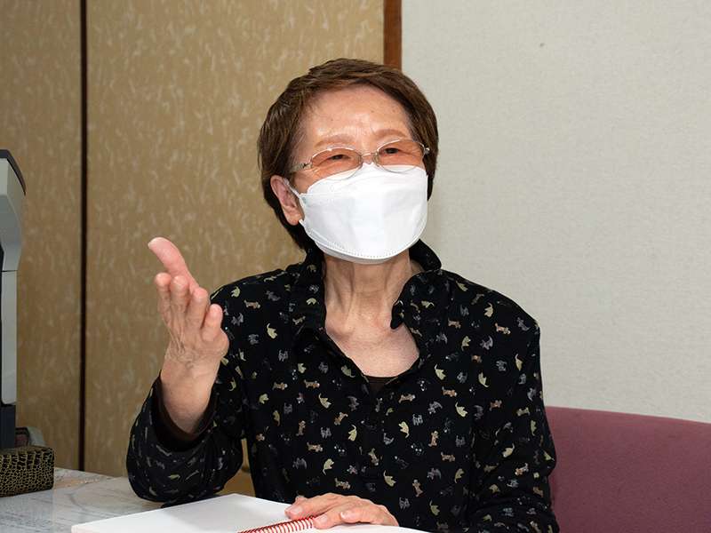 「明るく楽しく元気に」をモットーに活動されている水上会長 「明るく楽しく元気に」をモットーに活動されている水上会長